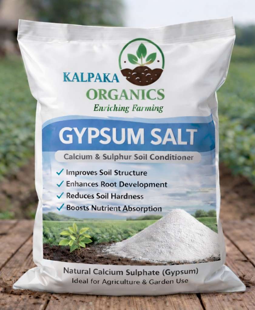 Kalpaka Organics Gypsum Salt for Plants - Natural Soil Conditioner Fertilizer Manufacturer & Supplier in Thoothukudi Tamil Nadu