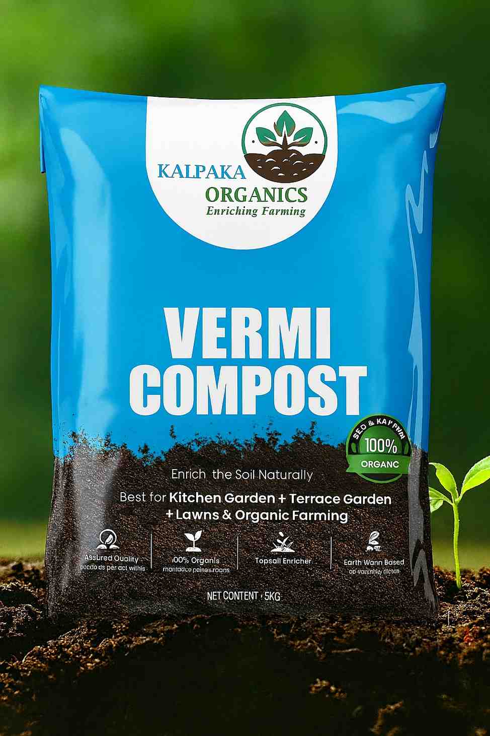 Organic vermi compost fertilizer from Kalpaka Organics